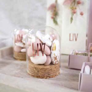 Glazen stolpje met kurk