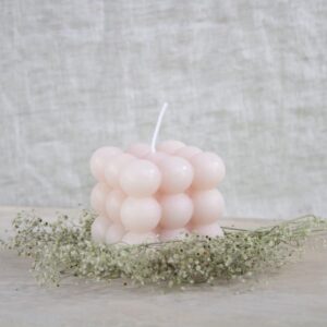Bubble candle LARGE - blush
