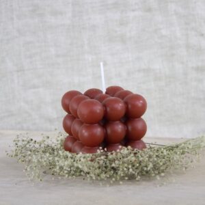 Bubble candle LARGE - bordeaux