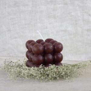 Bubble candle LARGE - donkerbruin