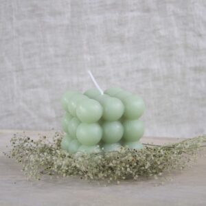Bubble candle LARGE - naturegreen