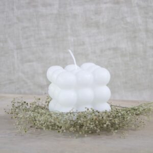 Bubble candle LARGE - white