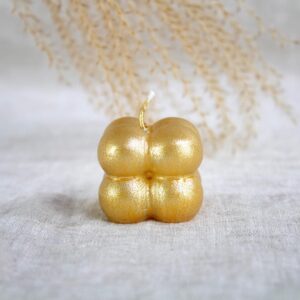 Bubble candle Goud