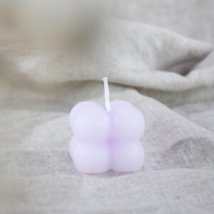 Bubble candle Lila
