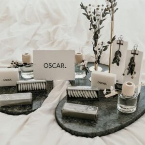 Marmeren tray amoebe groen