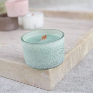 Kaarsje frosted - eucalyptus