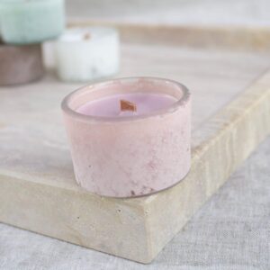 Kaarsje frosted - magnolia