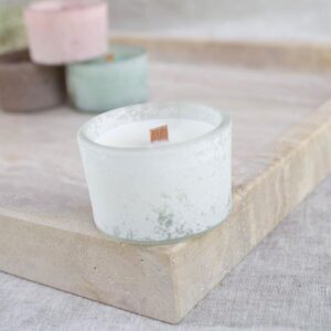 Kaarsje frosted - white