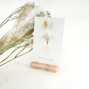 Marmeren kaarthouder roze