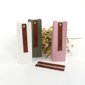 Label leer medium brown- gegraveerd