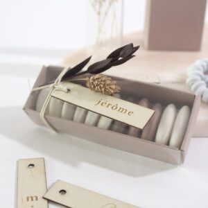 Houten label rechthoek