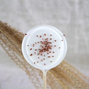 Lolly wit met koperen spikkels