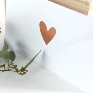 Stickers hartje: 35mm x 30mm (per 20) - rose goud