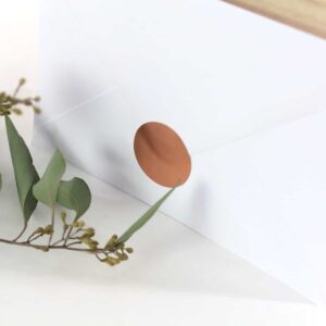 Stickers ROND: 35mm rond (per 20) - rose goud