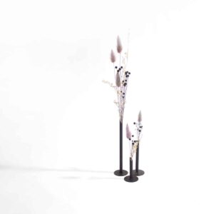 Set van 3 vaasjes zwart