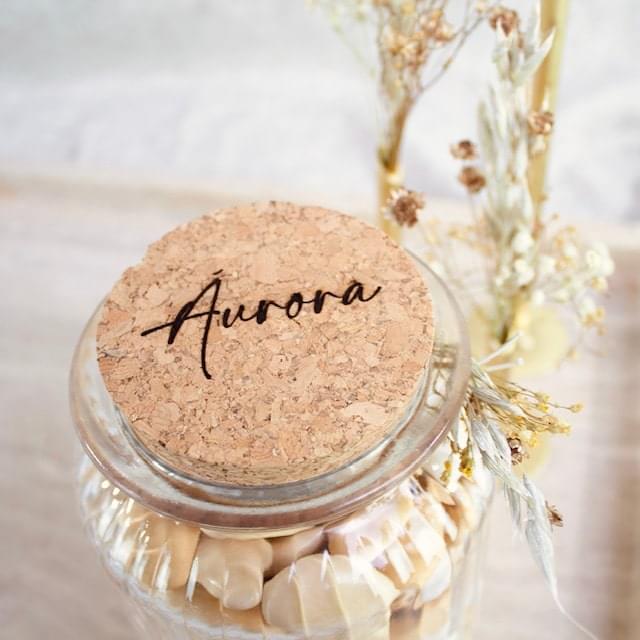 Uitdeelpot Lines 500gr met gravering - Afbeelding 2