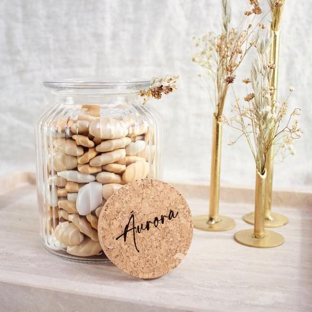 Uitdeelpot Lines 500gr met gravering