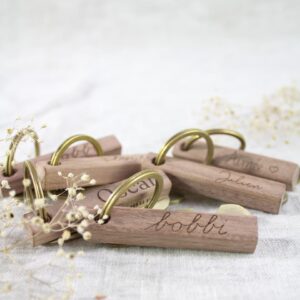 Sleutelhanger walnoot inclusief gravering