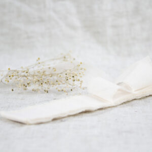 Silk ribbon crema
