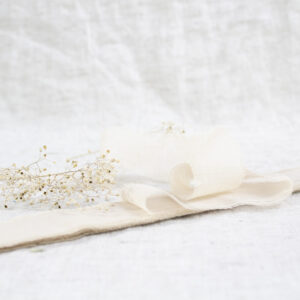 Silk ribbon ecru