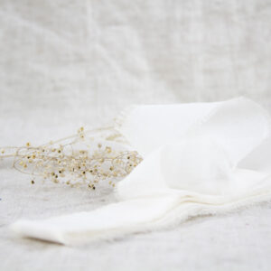Silk ribbon offwhite